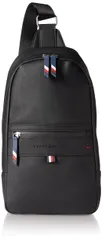 [Tommy Hilfiger] メンズ レオスリングバックパック, ブラック, One Size [ブラック] [Free Size]