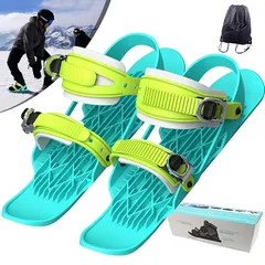 prudencrose ミニスキー板 ショート初心者スキー 冬のアウトドア 雪地 ポータブル 調整可能 各地形の使用に適している セット 収納袋付き (大人用 - カラード)