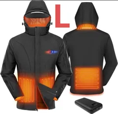 電熱ジャケット 防水 防風 防寒ジャケット 電熱ベスト バッテリー付き