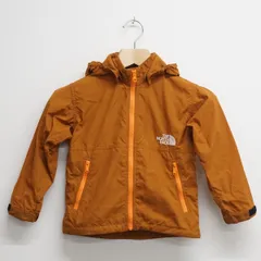 THE NORTH FACE ザノースフェイスキッズ コンパクトジャケット NPJ22210 アウトドア USED品 オレンジ 110サイズ X8313
