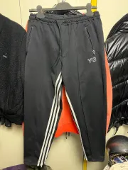 Y3 adidas 3本線トラックパンツ ブラック