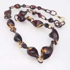 L102 鼈甲 べっ甲 ネックレス ゴールド デザイン