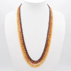 L087 鼈甲 べっ甲 ネックレス 5連 デザイン