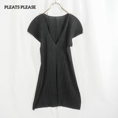 未使用級✨PLEATS PLEASE ISSEY MIYAKE 黒ワンピース L - メルカリ