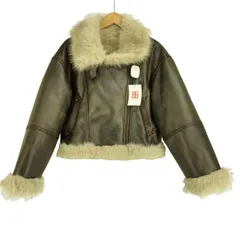 ムルーア MURUA アンイーブンショートフェイクムートンジャケット レディース FREE 