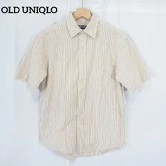 ☆美品☆OLD UNIQLO シアサッカー　半袖シャツ　ストライプ　90s