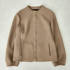美品　LOUIS VUITTON　ウールコート　カシミヤ ダブルフェイス ルイヴィトン ブルゾン ウール フルジップ 38 M相当 ベージュのサムネイル