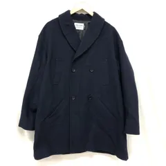 アーバンリサーチドアーズ FORK&SPOON ショールカラーPコート ダブルブレスト 尾州産リサイクルウール オーバーサイズ ネイビー サイズ5 L