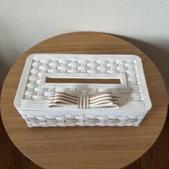 ティッシュカバー、ボックスホワイト