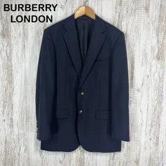 BURBERRY LONDON バーバリーロンドン 金ボタン ウール モヘヤ テーラードジャケット ネイビー