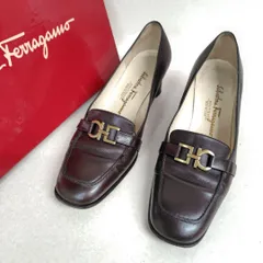 Salvatore Ferragamo フェラガモ パンプス 6D チャンキー ローファー ガンチーニ 23cm レディース靴