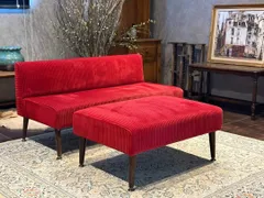 コーデュロイ 2人掛けソファ 2Pソファ オットマン アンティーク nY コーデュロイ 2人掛けソファ 2Pソファ オットマン アンティーク nY