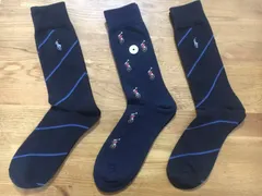 新品ポロラルフローレン　メンズソックス靴下 3 足セット218黒