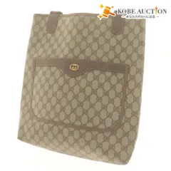■ GUCCI オールドグッチ トートバッグ 鞄 002.123.6487 9411 PVC シェリーライン GG柄 ヴィンテージ メンズ レディース ベージュ系