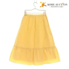 ■ MACKINTOSH PHILOSOPHY ロングスカート ボトムス ウエストゴム レース ナイロン レディース 36(S相当) ライトイエロー タグ付き 未使用