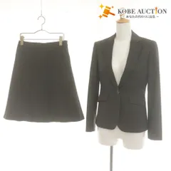 ■ KUMIKYOKU 組曲 オンワード樫山 スーツ セットアップ ジャケット スカート 長袖 アウター ボトムス ひざ丈 レディース 1(S相当) グレー