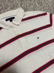 XL Tommy Hilfiger トミーヒルフィガー オーバーサイズ ストライプ 半袖 カラーTシャツ