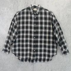 earth music&ecology アース ミュージック＆エコロジー 黒と白のチェック柄長袖シャツ Fサイズ トップス 〇◇