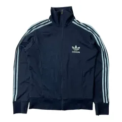 中古 アディダス ヨーロッパ ジャージ ネイビー スカイブルー 105