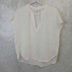 PLST プラステ レディース トップス 透け感あり 半袖 Vネック シフォン 〇◇