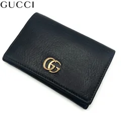 GUCCI(グッチ)GGマーモント　レザーカードケース　BK