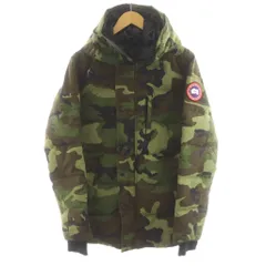 カナダグース CANADA GOOSE カーソン CARSON PARKA ダウンジャケット フード カモフラ 迷彩柄 ロゴ アウター M カーキ 3805MA /AN52