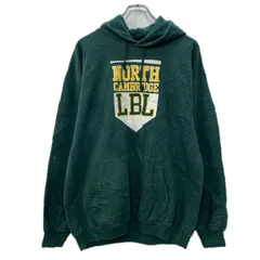 Port & Company プリントスウェット パーカー L グリーン マルチカラー プルオーバー ビッグプリント フーディー 秋物 a712-6605