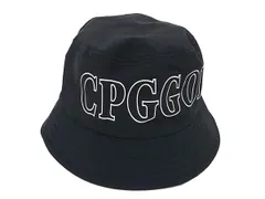 ■美品■ CPG GOLF シーピージー ゴルフ ナイロン100％ ロゴ バケットハット 帽子 レディース メンズ ブラック系×ホワイト系 DK9400