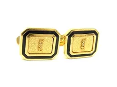 YVESSAINTLAURENT イヴサンローラン カフスボタン カフリンクス アクセサリー ビジネス 紳士 メンズ ゴールド系×ブラック系 DL0458のサムネイル