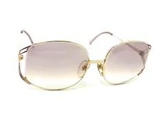 ■美品■ ChristianDior ディオール 2590 48 58□17 130 CDロゴ サングラス 眼鏡 めがね レディース シャンパンゴールド系 DL1223