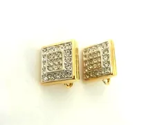 NINA RICCI ニナリッチ ラインストーン クリップ式 イヤリング アクセサリー レディース ゴールド系 DL1244