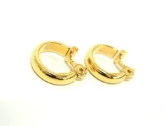 ■美品■ MONET モネ フープ クリップ式 イヤリング アクセサリー レディース ゴールド系 DL1245
