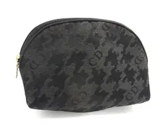 ■美品■ ChristianDior クリスチャンディオール キャンバス総柄  ポーチ マルチケース 小物入れ レディース ブラック系 DL1074