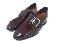 HIMIKO ヒミコ パテントレザー×ハラコ  ローファー 表記サイズ 24.0cm 靴 シューズ レディース ブラウン系 DL1363