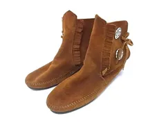 MINNETONKA ミネトンカ スエード ショートブーツ 表記サイズ7.5 (約24.5cm) 靴 シューズ ブラウン系 DL1390