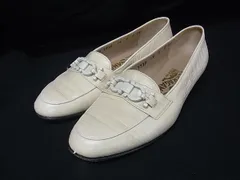 Salvatore Ferragamo フェラガモ ダブルガンチーニ クロコダイル型押しレザー パンプス サイズ 5 (約22.5cm) 靴 シューズ DL1393