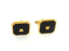 LANVIN ランバン カフリンクス カフスボタン アクセサリー ビジネス 紳士 メンズ ゴールド系×ブラック系 DL1121のサムネイル