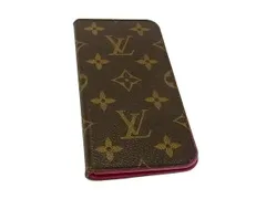 LOUIS VUITTON ルイヴィトン M63443 モノグラム フォリオ iPhoneX/XS 対応 手帳型 アイフォンケース ブラウン系 DL1563