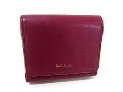Paul Smith ポールスミス レザー がま口 三つ折り 財布 ウォレット 小銭入れ 札入れ カード入れ レディース パープル系 DL1134