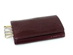LOUIS VUITTON ルイヴィトン M91976 モノグラムヴェルニ ミュルティクレ4 4連 キーケース 鍵入れ レディース ボルドー系 DL1873