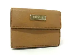 FURLA フルラ レザー 三つ折り 財布 ミニウォレット 札入れ 小銭入れ カード入れ レディース キャメル系 DL1878