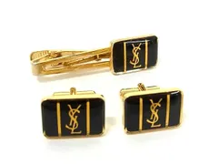 YVESSAINTLAURENT イヴサンローラン ヴィンテージ ネクタイピン カフスボタン 2点セット アクセサリー 紳士 メンズ ゴールド系 DL1770