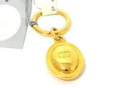 ■美品■ ChristianDior クリスチャンディオール バッグチャーム キーホルダー キーリング レディース ゴールド系 DL1882
