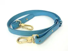 FURLA フルラ レザー バッグ用 ショルダーストラップ クロスボディ 斜め掛け 肩掛け レディース ライトブルー系×ゴールド系 DL1806のサムネイル