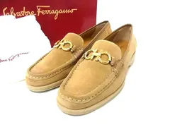 ■美品■ Salvatore Ferragamo フェラガモ ダブルガンチーニ スエード サイズ5 1/2(約23.5cm) 靴 シューズ ベージュ系 DL3014