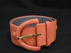 ChristianDior クリスチャンディオール レザー ゴールド金具 ベルト 表記サイズ 70 レディース オレンジ系 DL3208