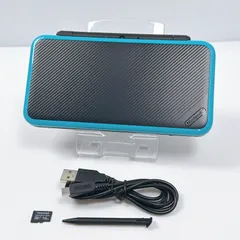 New ニンテンドー 2DSLL ブラックターコイズ 外装 画面美品 遊べるセット 動作確認済み ds 3ds 2DS LL 任天堂