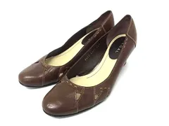 ■美品■ REGAL リーガル レザー ヒール パンプス 表記サイズ 22 1/2 (約22.5cm) 靴 シューズ レディース ブラウン系 DL3406