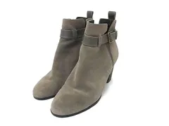 ■美品■ COLE HAAN コールハーン スエード ヒール ショートブーツ 表記サイズ 8 (約25.5cm) 靴 シューズ レディース グレー系 DL3776