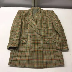 送料無料★美品★WHITE JOOLA ホワイトジョーラ★テーラードジャケット★コート アウター★チェック柄★11R #20709sjk